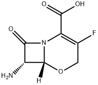 5-Oxa-1-azabicyclo[4.2.0]oct-2-ene-2-carboxylicacid,7-amino-3-fluoro-8-oxo-,(6R-trans)-(9CI) Struktur