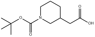 1-Boc-Piperidine-3-acetic acid  Struktur