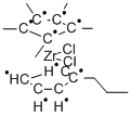 (PENTAMETHYLCYCLOPENTADIENYL)(N-PROPYLCYCLOPENTADIENYL)ZIRCONIUM DICHLORIDE Struktur