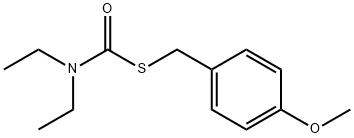 S-(4-methoxybenzyl) diethylthiocarbamate Struktur