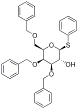 b-D-Galactopyranoside, phenyl 3,4,6-tris-O-(phenylMethyl)-1-thio- Struktur