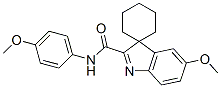 N-(p-Methoxyphenyl)-5'-methoxyspiro[cyclohexane-1,3'-[3H]-indole]-2'-carboxamide Struktur