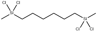 1,6-BIS(DICHLOROMETHYLSILYL)HEXANE Struktur