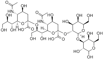 ALPHA-NEU5AC-[2->8]-ALPHA-NEU5AC-[2->3]-BETA-D-GAL-[1->4]-D-GLC SODIUM SALT Struktur