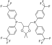 (+)-O-ISOPROPYLIDENE-2,3-DIHYDROXY-1,4-BIS[BIS(4-TRIFLUOROMETHYLPHENYL)PHOSPHINO]BUTANE Struktur