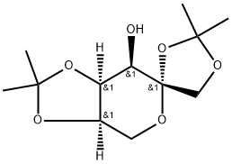 1,2:4,5-DI-O-ISOPROPYLIDENE-BETA-D-PSICOPYRANOSE Struktur