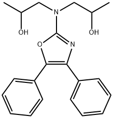 2-[Bis(2-hydroxypropyl)amino]-4,5-diphenyloxazole Struktur