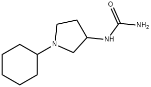 (1-Cyclohexyl-3-pyrrolidinyl)urea Struktur