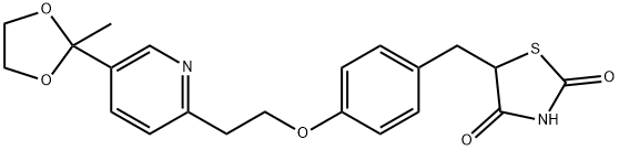 5-[4-[2-[5-(2-METHYL-1,3-DIOXOLAN-2-YL)-2-PYRIDYL]ETHOXY]-BENZYL]-2,4-THIAZOLIDINEDIONE Struktur