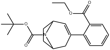 8-Boc-3-(2-ethoxycarbonylphenyl)-8-aza-bicyclo[3.2.1]oct-2-ene Struktur