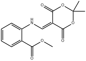 2-[(2,2-DiMethyl-4,6-dioxo-[1,3]dioxan-5-ylideneMethyl)-aMino]-benzoic acid 
Methyl ester Struktur