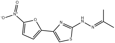 2-(2-ISOPROPYLIDENEHYDRAZINO)-4-(5-NITRO-2-FURYL)THIAZOLE Struktur