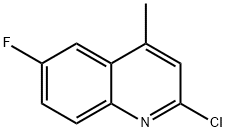 2-CHLORO-6-FLUORO-4-METHYLQUINOLINE Struktur