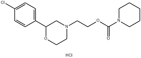 1-Piperidinecarboxylic acid, 2-(2-(4-chlorophenyl)-4-morpholinyl)ethyl  ester, monohydrochloride Struktur