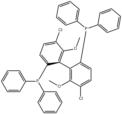 (R)-(+)-5,5'-DICHLORO-6,6'-DIMETHOXY-2,2'-BIS(DIPHENYLPHOSPHINO)-1,1'-BIPHENYL Struktur