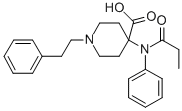 4-PIPERIDINECARBOXYLIC ACID, 4-[(1-OXOPROPYL)PHENYLAMINO] Struktur