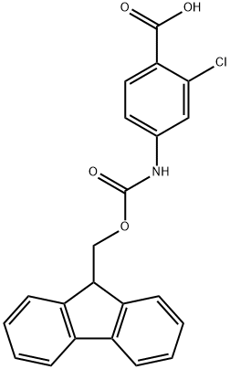 N-FMOC-4-AMINO-2-CHLOROBENZOIC ACID Struktur