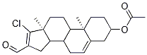 (10R,13S)-17-chloro-16-forMyl-
10,13-diMethyl-2,3,4,7,8,9,10,
11,12,13,14,15-dodecahydro-
1H-cyclopenta[a]phenanthren-3-
yl acetate Struktur