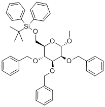 Methyl-6-O-(tert.-butyldiphenylsilyl)-2,3,4-tri-O-benzyl-α-D-mannopyranoside Struktur