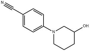 4-(3-hydroxy-1-piperidinyl)benzonitrile Struktur