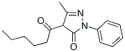 2,4-Dihydro-5-methyl-4-(1-oxohexyl)-2-phenyl-3H-pyrazol-3-one Struktur