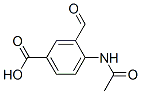 Benzoic acid, 4-(acetylamino)-3-formyl- (9CI) Struktur