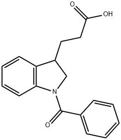 3-(1-benzoyl-2,3-dihydro-1H-indol-3-yl)propanoic acid Struktur