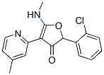 3(2H)-Furanone,  2-(2-chlorophenyl)-5-(methylamino)-4-(4-methyl-2-pyridinyl)- Struktur