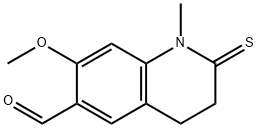 6-Quinolinecarboxaldehyde,  1,2,3,4-tetrahydro-7-methoxy-1-methyl-2-thioxo- Struktur