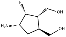 1,2-Cyclopentanedimethanol,4-amino-3-fluoro-,[1S-(1alpha,2beta,3beta,4beta)]-(9CI) Struktur