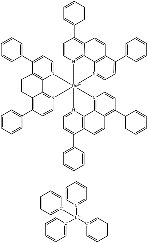 TRIS-(BATHOPHENANTHROLINE) RUTHENIUM (II) TETRAPHENYLBORON Struktur