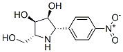 3,4-Pyrrolidinediol, 2-(hydroxymethyl)-5-(4-nitrophenyl)-, (2R,3R,4S,5S)- Struktur