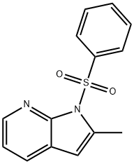 2-Methyl-1-(phenylsulfonyl)-1H-pyrrolo[2,3-b]pyridine Struktur