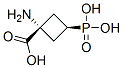 Cyclobutanecarboxylic acid, 1-amino-3-phosphono-, cis- (9CI) Struktur