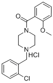 1-(o-Chlorobenzyl)-4-(o-methoxybenzoyl)piperazine hydrochloride Struktur