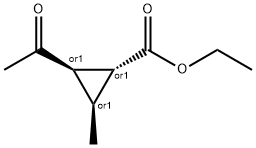 Cyclopropanecarboxylic acid, 2-acetyl-3-methyl-, ethyl ester, (1alpha,2beta,3beta)- (9CI) Struktur