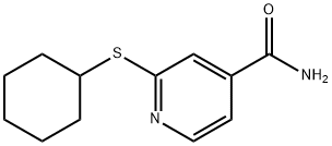 2-(CYCLOHEXYLTHIO)-PYRIDINE-4-CARBOXAMIDE Struktur