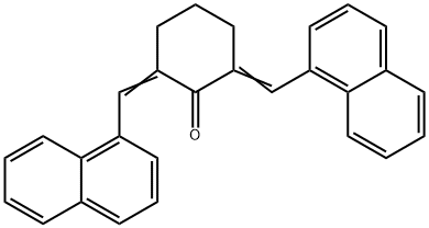 2,6-Bis(1-naphtylmethylene)cyclohexanone Struktur