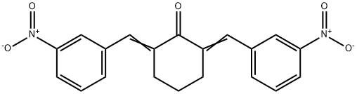 2,6-bis(m-nitrobenzylidene)cyclohexan-1-one Struktur