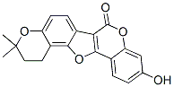 3-Hydroxy-9,10-(2,2-dimethyl-1-oxabutane-1,4-diyl)-6H-benzofuro[3,2-c][1]benzopyran-6-one Struktur