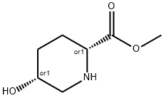 2-Piperidinecarboxylicacid,5-hydroxy-,methylester,cis-(9CI) Struktur