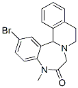 2-Bromo-5,9,10,14b-tetrahydro-5-methylisoquino[2,1-d][1,4]benzodiazepin-6(7H)-one Struktur