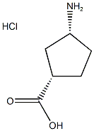 Cyclopentanecarboxylic acid, 3-amino-, hydrochloride, cis- (8CI,9CI) Struktur