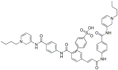 N-(1-butylpyridin-5-yl)-4-[[(E)-3-[4-[[4-[(1-butylpyridin-5-yl)carbamo yl]phenyl]carbamoyl]phenyl]prop-2-enoyl]amino]benzamide, 4-methylbenze nesulfonate Struktur