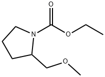 1-Pyrrolidinecarboxylic  acid,  2-(methoxymethyl)-,  ethyl  ester Struktur