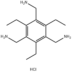 1,3,5-Tris(aminomethyl)-2,4,6-triethylbenzene trihydrochloride Struktur