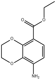 8-Amino-2,3-dihydrobenzo[1,4]dioxine-5-carboxylic acid ethyl ester Struktur