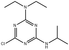 2-(N,N-diethylamino)-4-(-N-isopropylamino)-6-chloro-1,3,5-triazine Struktur