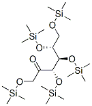 1-O,3-O,4-O,5-O,6-O-Pentakis(trimethylsilyl)-D-fructose Struktur