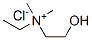 ethyl(2-hydroxyethyl)dimethylammonium chloride Struktur